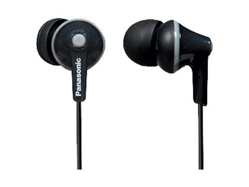 Panasonic ErgoFit In-Ear Earbuds Headphones with Mic/Controller RP-TCM125-K (Black)